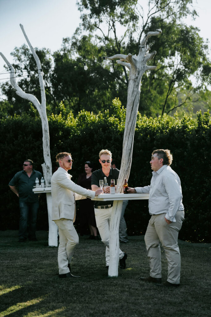 Wedding ceremony styling among the trees at The Salty Lime Co