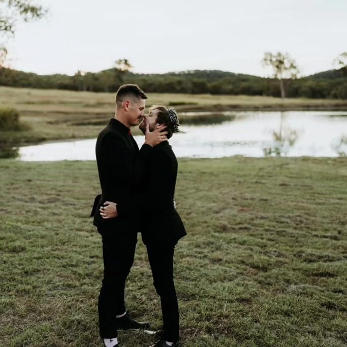 First dance at an evening wedding reception
